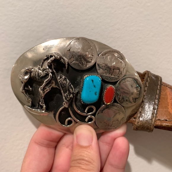 VINTAGE Buffalo Nickel Belt - Picture 1 of 4